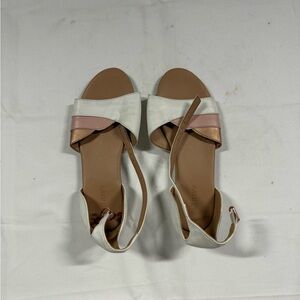 Elegant White and Pink Women's Sandals